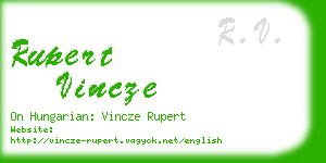 rupert vincze business card